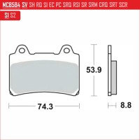 TRW MCB584 - накладки тормозные