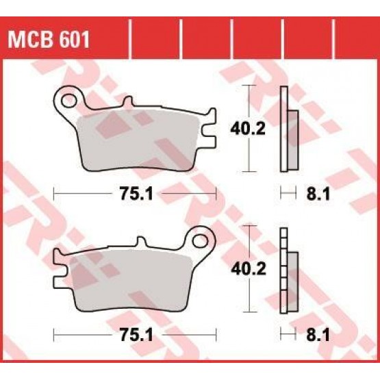 TRW MCB601 - накладки тормозные TRW MCB601 - накладки тормозные