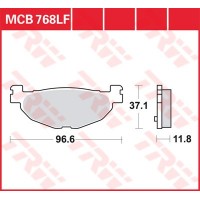 TRW MCB768 - накладки тормозные