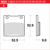 TRW MCB531SH - накладки тормозные