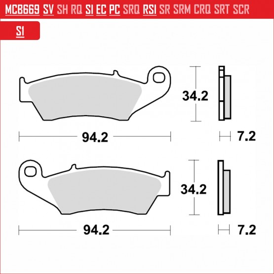 TRW MCB669SV - накладки тормозные