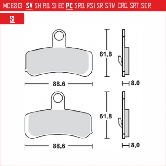 TRW MCB813SV - накладки тормозные TRW MCB813SV - накладки тормозные