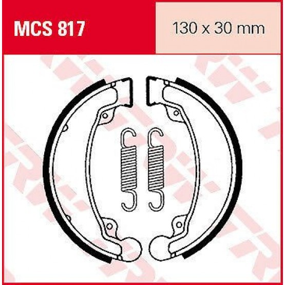 TRW MCS817 - колодки тормозные барабанные