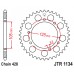 JT SPROCKETS JTR1134.50ZBK - звезда приводная ведомая (черная)
