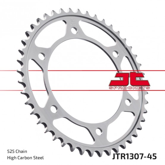 JT SPROCKETS JTR1307.45ZBK - звезда приводная ведомая (черная) JT SPROCKETS JTR1307.45ZBK - звезда приводная ведомая (черная)