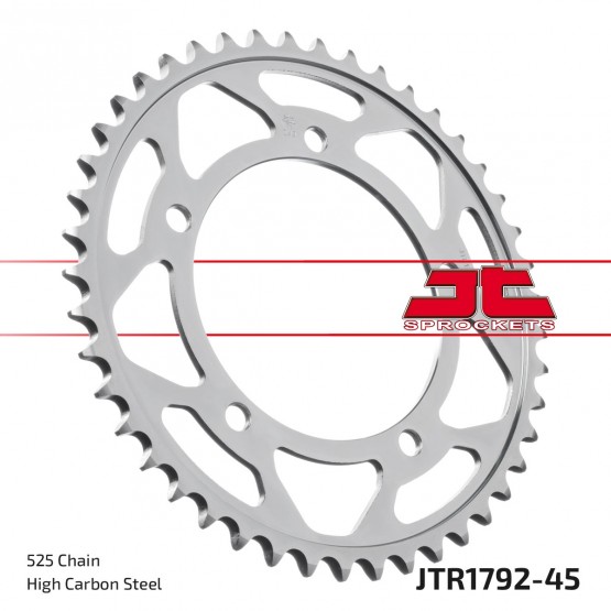 JT SPROCKETS JTR1792.45ZBK - звезда приводная ведомая (черная) JT SPROCKETS JTR1792.45ZBK - звезда приводная ведомая (черная)