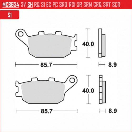 TRW MCB634SH - накладки тормозные TRW MCB634SH - накладки тормозные