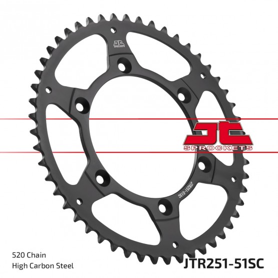 JT SPROCKETS JTR251.51SC - звезда приводная ведомая JT SPROCKETS JTR251.51SC - звезда приводная ведомая