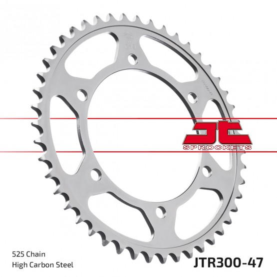 JT SPROCKETS JTR300.47ZBK - звезда приводная ведомая (черная) JT SPROCKETS JTR300.47ZBK - звезда приводная ведомая (черная)