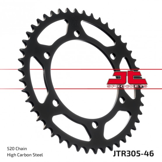 JT SPROCKETS JTR305.46ZBK - звезда приводная ведомая (черная) JT SPROCKETS JTR305.46ZBK - звезда приводная ведомая (черная)