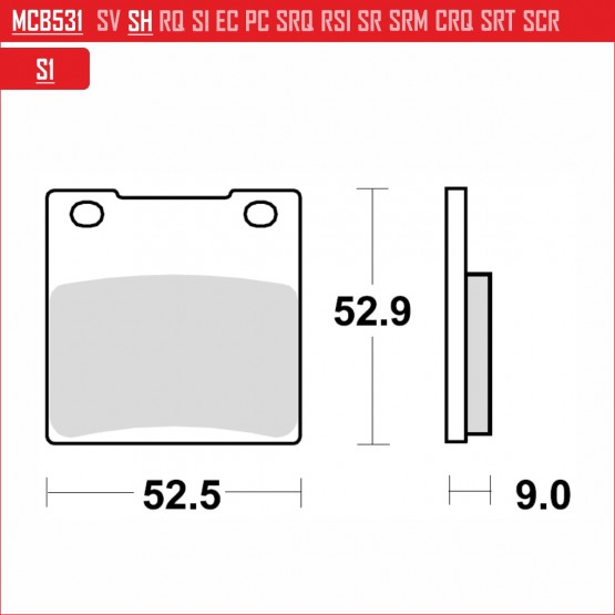 TRW MCB531 - накладки тормозные TRW MCB531 - накладки тормозные