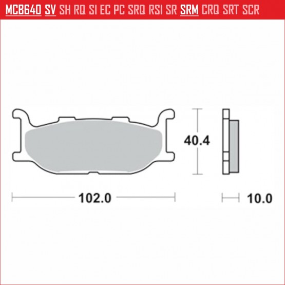 TRW MCB640 - накладки тормозные