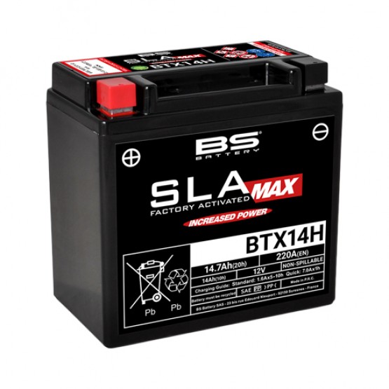 BS-BATTERY YTX14H - аккумулятор SLA Max