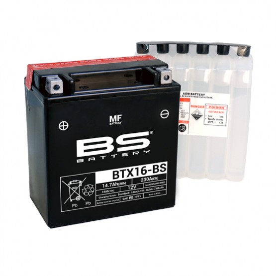 BS-BATTERY YTX16-BS - аккумулятор MF