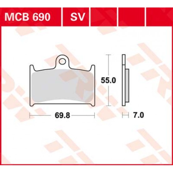 TRW MCB690 - накладки тормозные