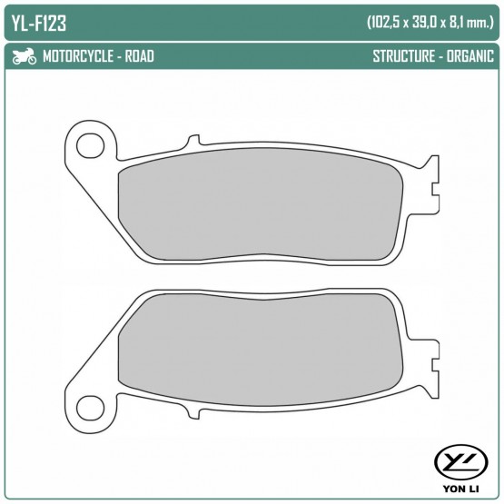 YONGLI YL-F123 - накладки тормозные YONGLI YL-F123 - накладки тормозные