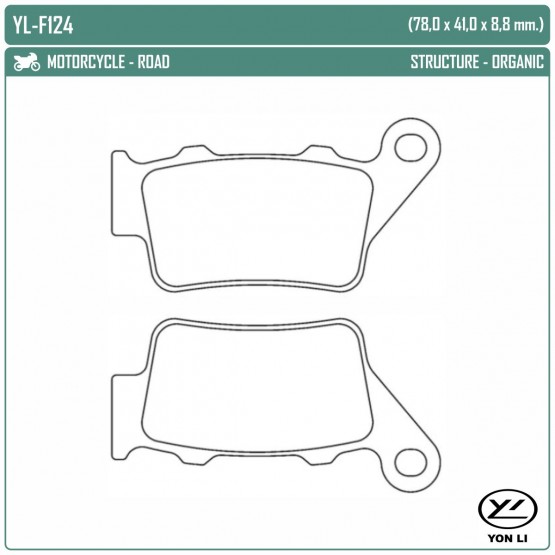 YONGLI YL-F124 - накладки тормозные YONGLI YL-F124 - накладки тормозные