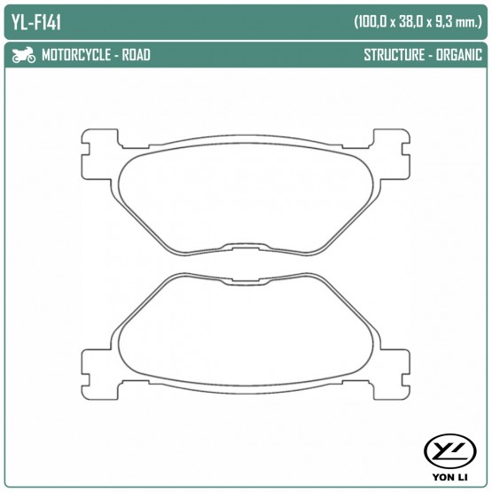 YONGLI YL-F141 - накладки тормозные YONGLI YL-F141 - накладки тормозные