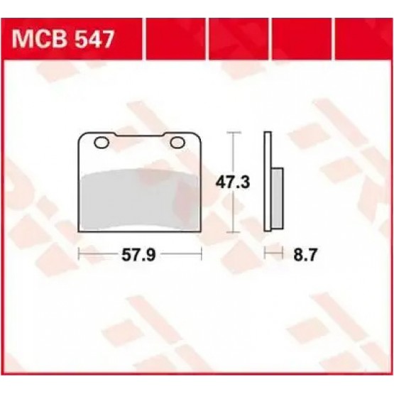 TRW MCB547 - накладки тормозные TRW MCB547 - накладки тормозные