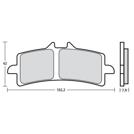 BREMBO 107A48669 - накладки тормозные