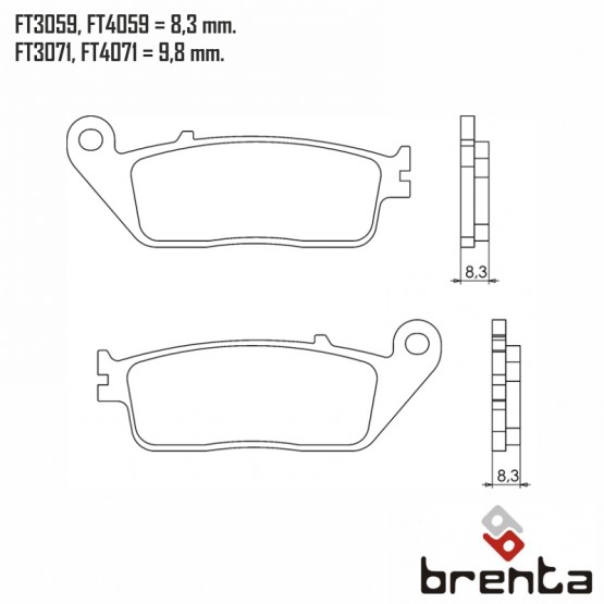 BRENTA FT4059 - накладки тормозные