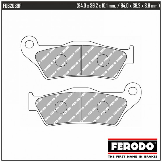 FERODO FDB2039P - накладки тормозные