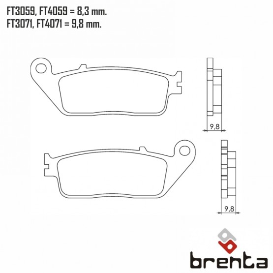 BRENTA FT4071 - накладки тормозные BRENTA FT4071 - накладки тормозные