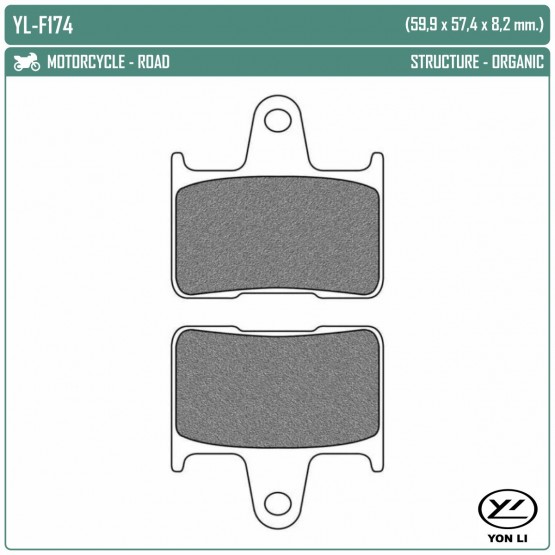 YONGLI YL-F174 - накладки тормозные YONGLI YL-F174 - накладки тормозные