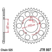 JT SPROCKETS JTR807.46 - звезда приводная ведомая