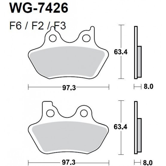 WRP WG-7426-F2 - тормозные накладки WRP WG-7426-F2 - тормозные накладки