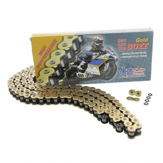 CZ Chains 525 SDZZ Gold - цепь приводная, 112 звеньев CZ Chains 525 SDZZ Gold - цепь приводная, 112 звеньев