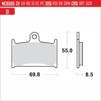 TRW MCB595SV - накладки тормозные