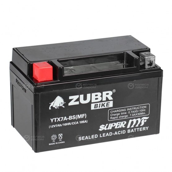 ZUBR YTX7A-BS - аккумулятор MF ZUBR YTX7A-BS - аккумулятор MF