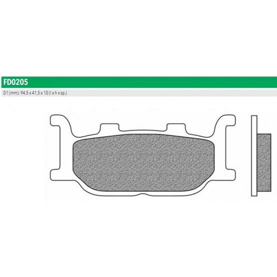 NEWFREN FD0205TS - накладки тормозные