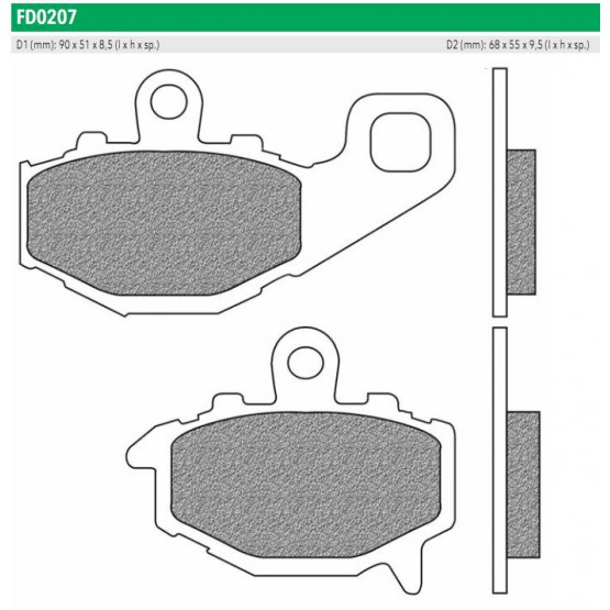 NEWFREN FD0207TS - накладки тормозные