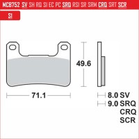 TRW MCB752SV - накладки тормозные