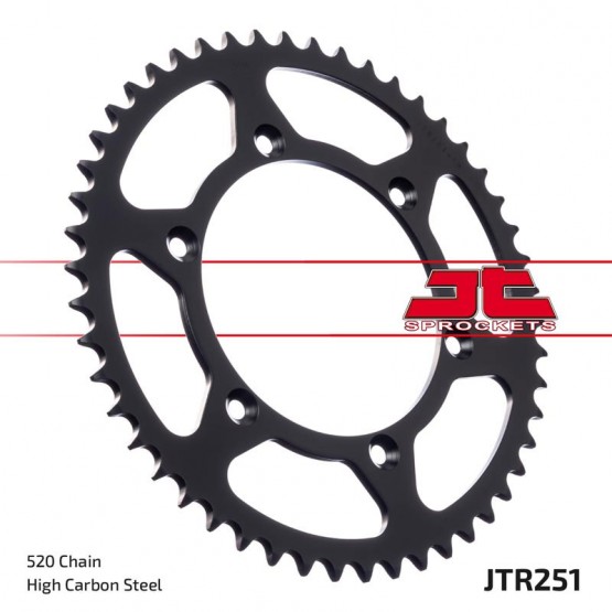 JT SPROCKETS JTR251.47ZBK - звезда приводная ведомая (черная)