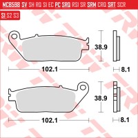 TRW MCB598 - накладки тормозные