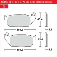 TRW MCB753SV - накладки тормозные