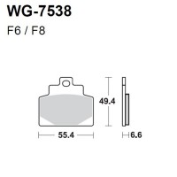 WRP WG-7538-F8 - тормозные накладки
