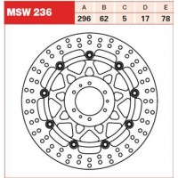 TRW MSW236 - тормозной диск