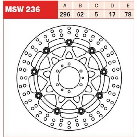 TRW MSW236 - тормозной диск