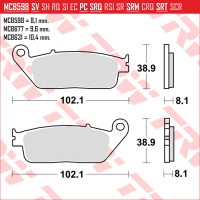 TRW MCB598PC - накладки тормозные