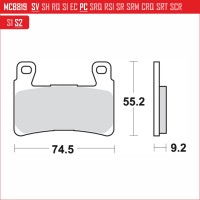 TRW MCB819PC - накладки тормозные