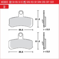 TRW MCB813PC - накладки тормозные