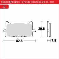 TRW MCB888SV - накладки тормозные
