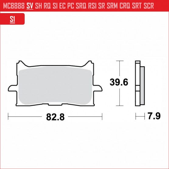 TRW MCB888SV - накладки тормозные