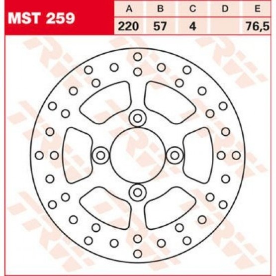 TRW MST259 - тормозной диск