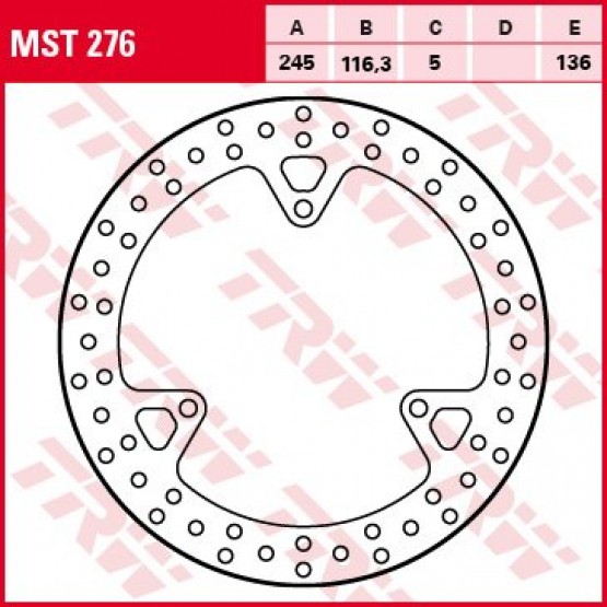 TRW MST276 - тормозной диск
