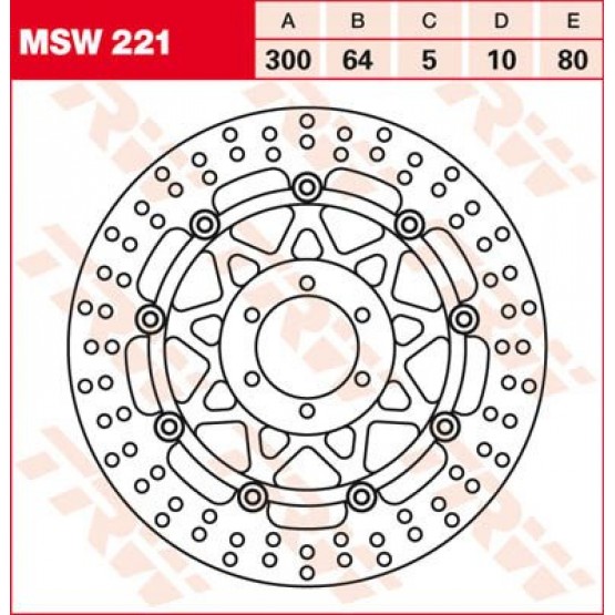 TRW MSW221 - тормозной диск